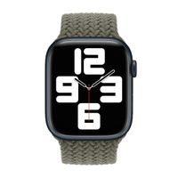 Apple Bracelet Solo tressé Apple Watch | 44/45/46/49 mm - Taille 4 - Olive