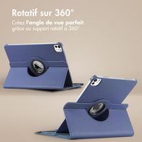 imoshion Coque tablette rotatif à 360° Apple iPad 11 (2025) 11 pouces A16 / iPad 10 (2022) 10.9 pouces - Bleu foncé