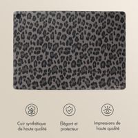 Selencia Coque tablette Sabi avec imprimé léopard Samsung Galaxy Tab A11 Plus - Midnight Black