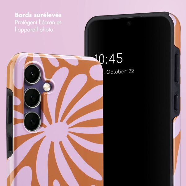 Selencia Coque arrière Vivid Samsung Galaxy S24 FE - Modern Bloom Pink