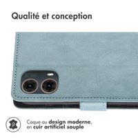 imoshion Étui de télephone portefeuille de luxe Motorola Moto G85 - Bleu clair