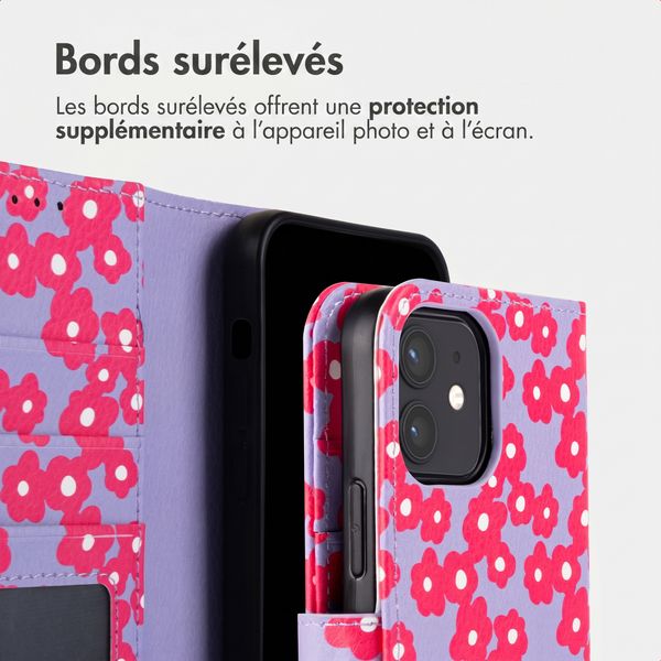 imoshion Étui de télephone portefeuille Design Apple iPhone 12 (Pro) - Dusty Rose Blossoms