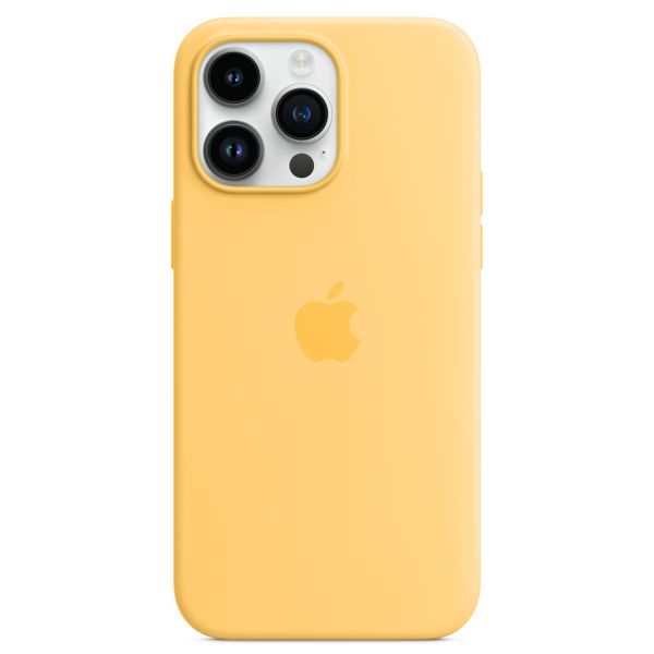 Apple Coque en silicone MagSafe Apple iPhone 14 Pro Max - Sunglow