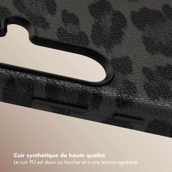 Selencia Coque Sabi imprimé panthère avec MagSafe Samsung Galaxy S25 - Midnight Black