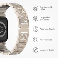 Selencia Bracelet à maillons scintillants Apple Watch | 38/40/41/42 mm - Champagne Gold