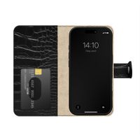 iDeal of Sweden Magnet Wallet+ Étui portefeuille Apple iPhone 18 Pro / 17 Pro - Black Croco