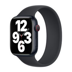 Apple Bracelet Boucle unique en Silicone Apple Watch | 44/45/46/49 mm - Taille 5 - Midnight