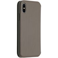 Apple Étui de télephone portefeuille Leather Folio Apple iPhone X / Xs - Taupe