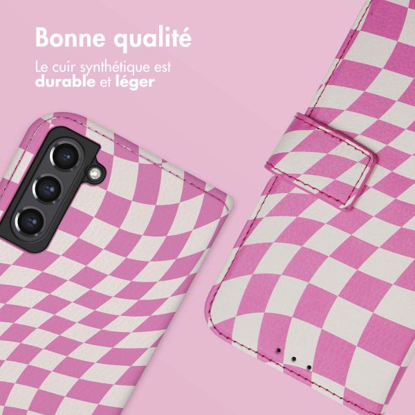 imoshion Étui de télephone portefeuille Design Samsung Galaxy S21 FE - Retro Pink