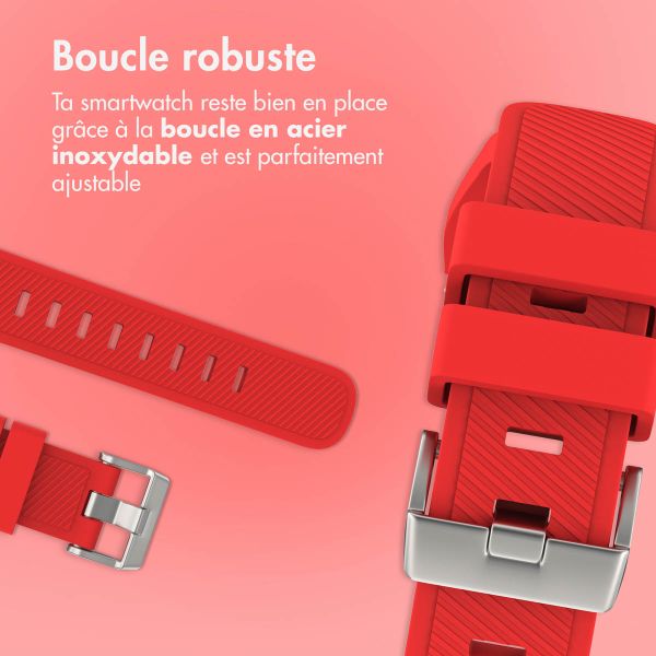 imoshion Bracelet en silicone flexible  - Connexion universelle 20 mm - Rouge