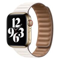 Apple Bracelet Leather Link Apple Watch | 38/40/41/42 mm - Taille M/L - Chalk