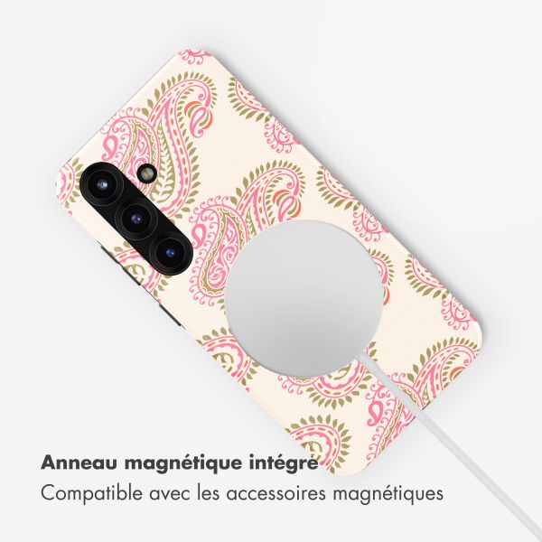 Selencia Coque arrière Vivid avec MagSafe Samsung Galaxy S25 - Paisley Blush