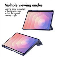 imoshion Coque tablette rigide Trifold Samsung Galaxy Tab S11 Ultra - Bleu foncé