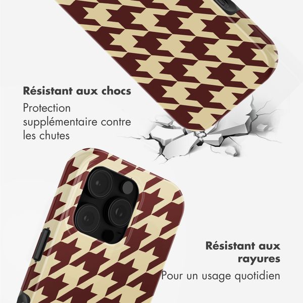 Selencia Coque arrière Vivid avec MagSafe Apple iPhone 16 Pro - Pied-de-Poule