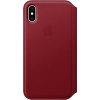 Apple Étui de télephone portefeuille Leather Folio Apple iPhone X / Xs - Red