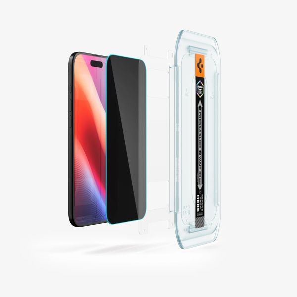 Spigen Protection d'écran en verre trempé GLAStR Privacy Applicator - lot de 2 Apple iPhone Air