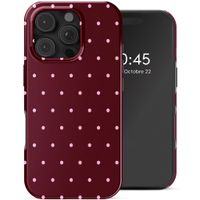Selencia Coque arrière Vivid Apple iPhone 16 Pro Max - Happy Dots Burgundy