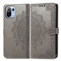 imoshion Etui de télephone Mandala Xiaomi Mi 11 Lite (5G/4G) / 11 Lite 5G NE - Gris