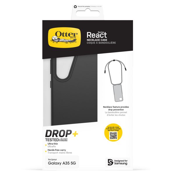 OtterBox Coque arrière React Necklace Samsung Galaxy A35 - Noir