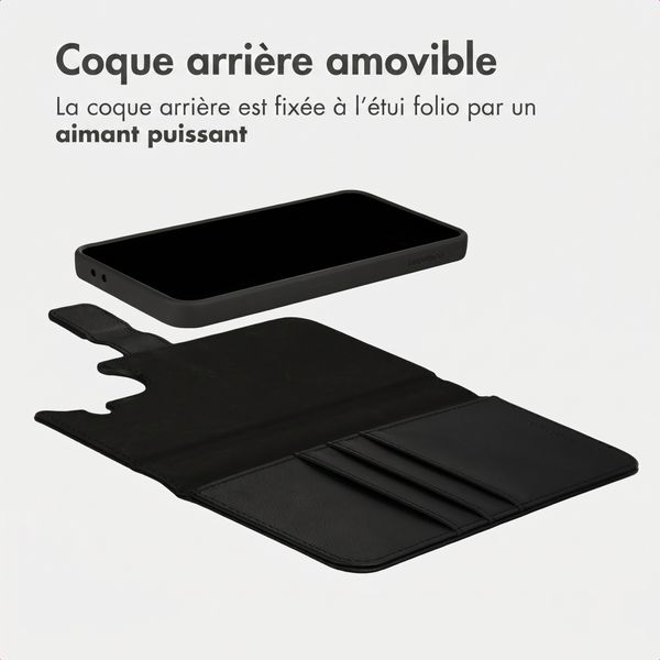 imoshion Étui portefeuille luxe 2-en-1 amovible Samsung Galaxy A57 (5G) - Noir