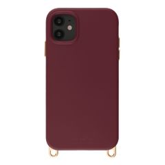Selencia Coque arrière Rivièra avec MagSafe avec crochets amovibles Apple iPhone 11 - Bold Burgundy