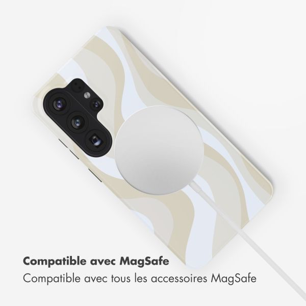 Selencia Coque arrière Vivid avec MagSafe Samsung Galaxy S26 Ultra - Desert Waves Beige