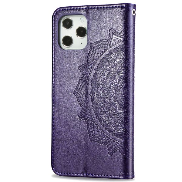 Etui de télephone portefeuille Mandala Apple iPhone 12 (Pro) - Violet