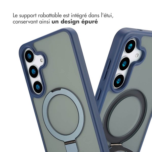 Accezz Coque Ring Stand avec MagSafe Samsung Galaxy S25 Plus - Bleu