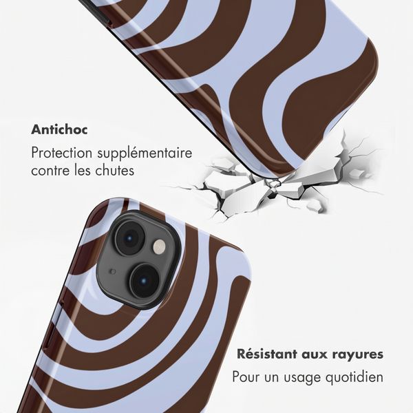 Selencia Coque arrière Vivid avec MagSafe Apple iPhone 14 - Dream Swirl Chocolate