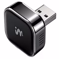 imoshion Mini Adapteur voiture 2-en-1 - CarPlay et Android Auto sans fil - Noir