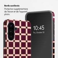 Selencia Coque arrière Vivid Samsung Galaxy A57 (5G) - Check This Burgundy