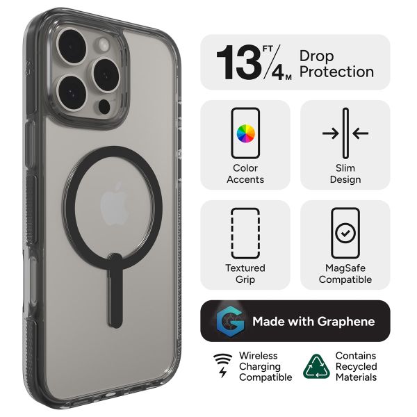 ZAGG Coque Santa Cruz Snap avec MagSafe Apple iPhone 16 Pro Max - Clear / Black