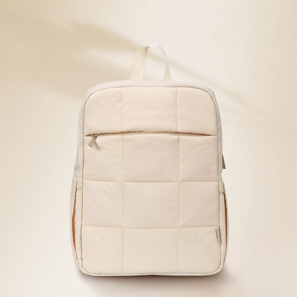 Selencia Sac à dos ordinateur portables Vaya Puffy 16 pouces - Soft Ivory