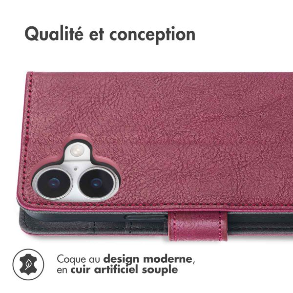 imoshion Étui de télephone portefeuille de luxe Apple iPhone 17 - Bordeaux