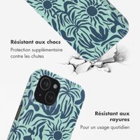 Selencia Coque arrière Vivid avec MagSafe Apple iPhone 15 - Tropical Vibes Light Blue