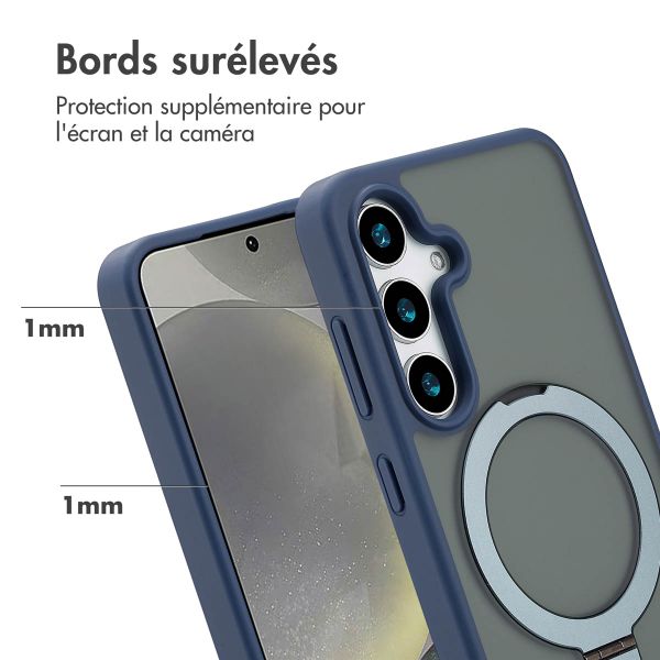 Accezz Coque Ring Stand avec MagSafe Samsung Galaxy S24 - Bleu
