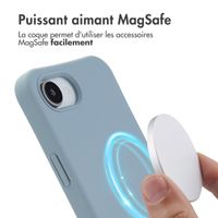 imoshion Coque arrière Color avec cordon amovible et MagSafe Apple iPhone 17e / 16e - Ash Blue