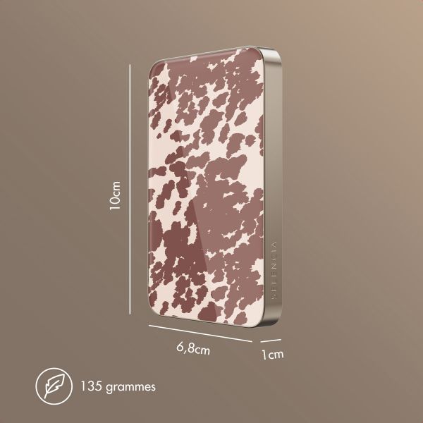 Selencia Powerbank Vivid 5 000 mAh - MagSafe et Qi - Desert Gold / Country Moo'd
