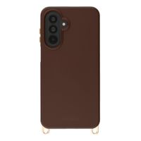 Selencia Coque arrière Rivièra avec MagSafe avec crochets amovibles Samsung Galaxy A17 (5G) / (4G) - Choco Brown