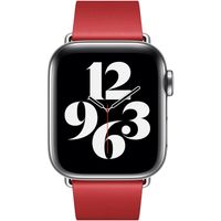 Apple Bracelet Leather Band Modern Buckle Apple Watch | 38/40/41/42 mm - Taille L - Scarlet Red