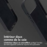 Accezz Coque arrière en cuir avec MagSafe Apple iPhone 17 Pro - Onyx Black