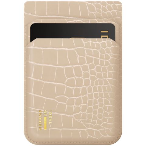 iDeal of Sweden MagSafe / Porte-cartes magnétique - Porte-cartes - Warm Beige Croco