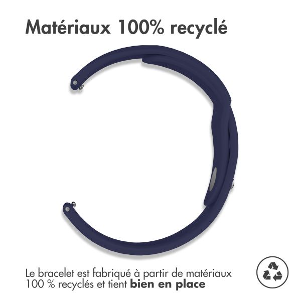 imoshion Bracelet sport en silicone  - Connexion universelle 22 mm - Bleu foncé