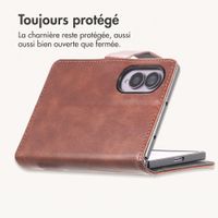 imoshion Étui de télephone portefeuille de luxe Samsung Galaxy Z Fold 8 - Marron foncé