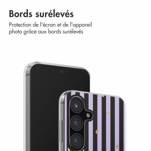 imoshion Coque Design Samsung Galaxy S24 FE - Sparkle Lines Lavender