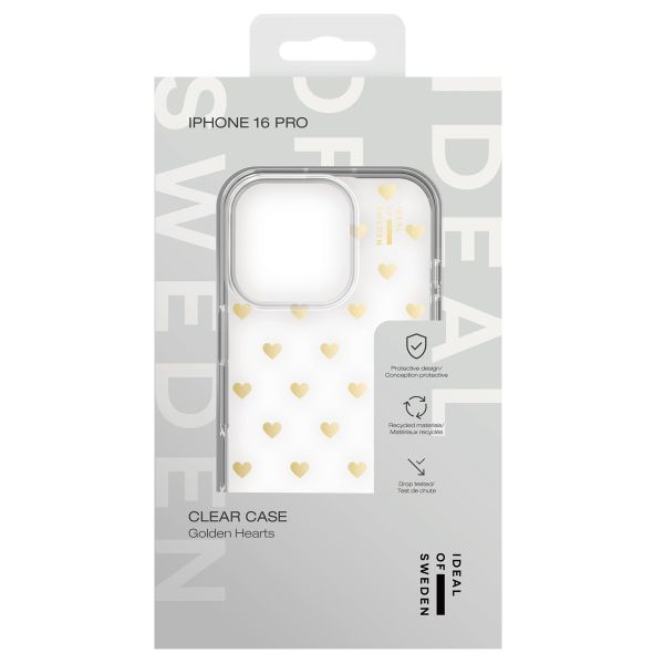 iDeal of Sweden Coque Clear MagSafe Apple iPhone 16 Pro - Golden Hearts