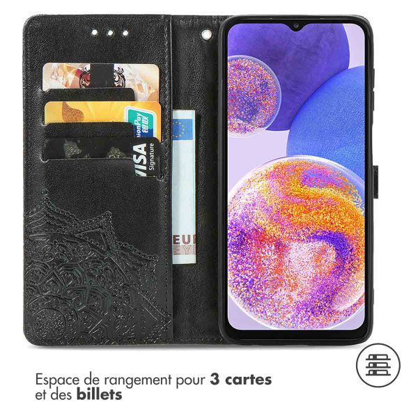 imoshion Etui de télephone Mandala Samsung Galaxy A23 (5G) - Noir