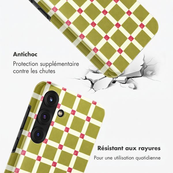 Selencia Coque arrière Vivid avec MagSafe Samsung Galaxy S25 - Check This Olive