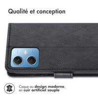 imoshion Étui de télephone portefeuille de luxe Xiaomi Redmi Note 12 - Noir