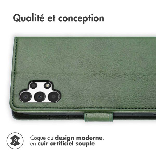 imoshion Étui de télephone portefeuille de luxe Samsung Galaxy A13 (4G) - Vert